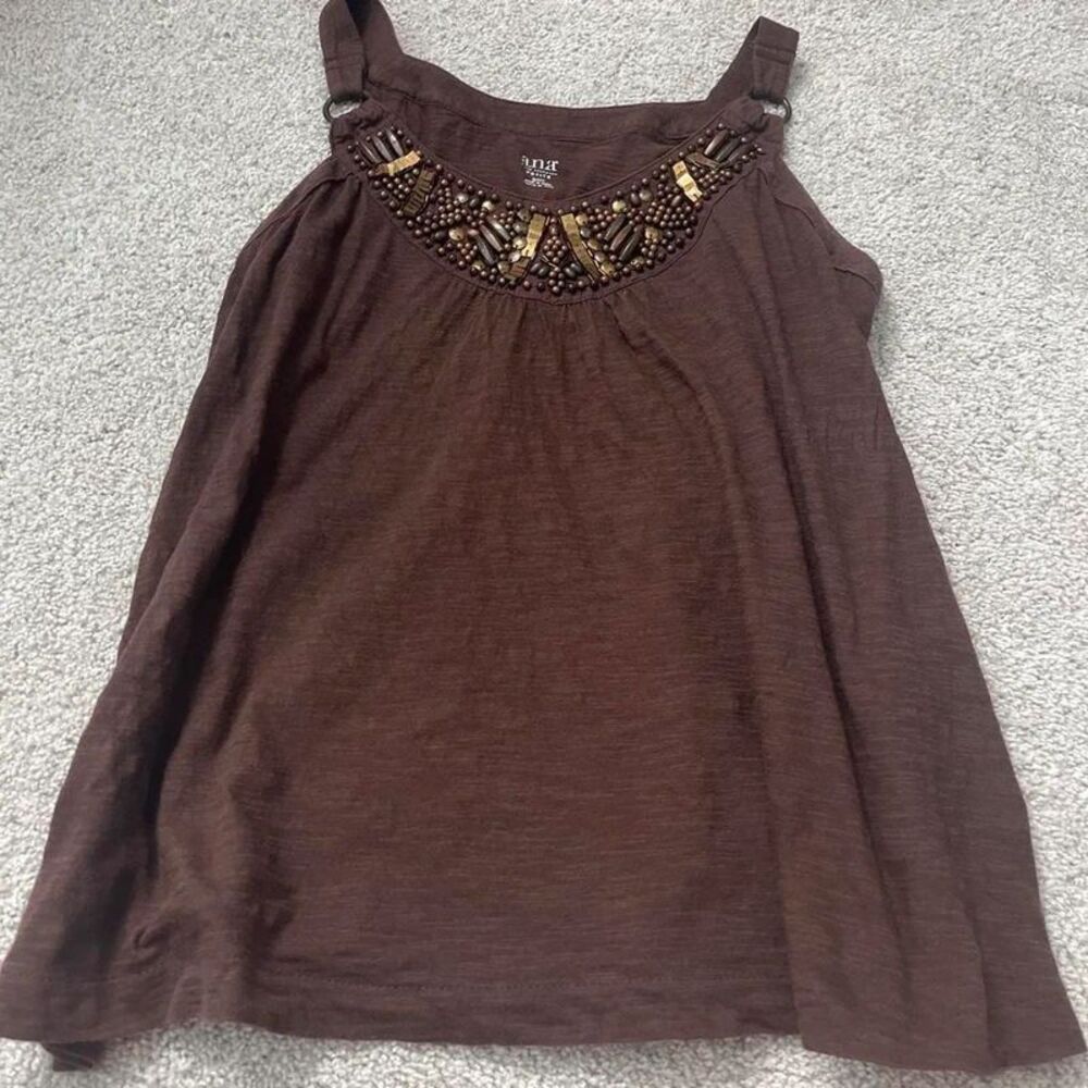 Brown beaded top